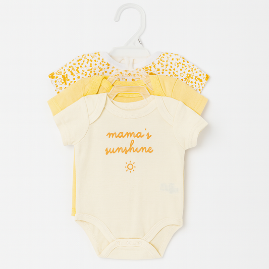 Cotton Baby Onesie - Mama's sunshine ( cream )