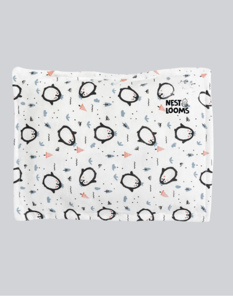 Mustard Seed Rai Pillow - Penguin Parade
