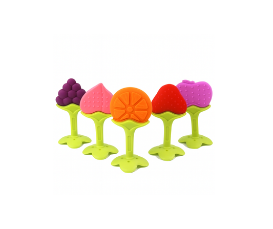 Silicone Fruit Shape Teether - Combo Of 5