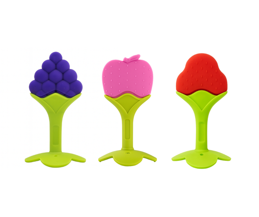 Silicone Fruit Shape Teether - Combo Of 3