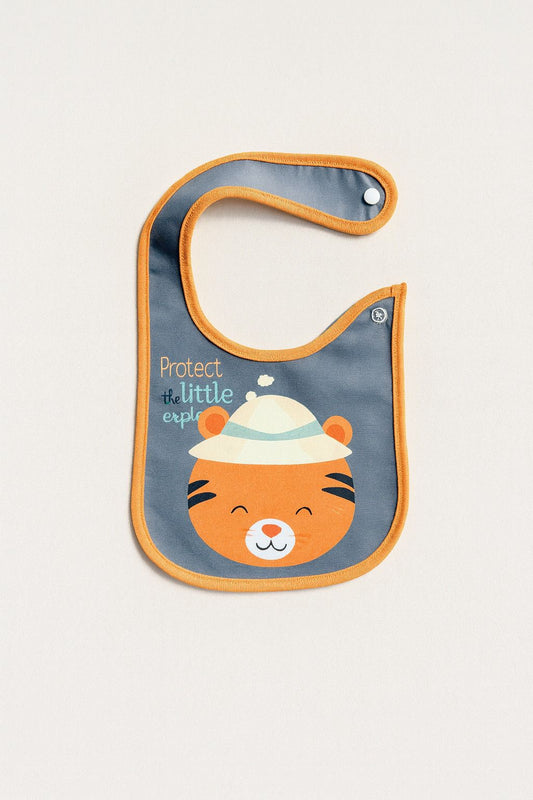 Waterproof Feeding Bibs with Snap Button Closure - Tiny Tiger