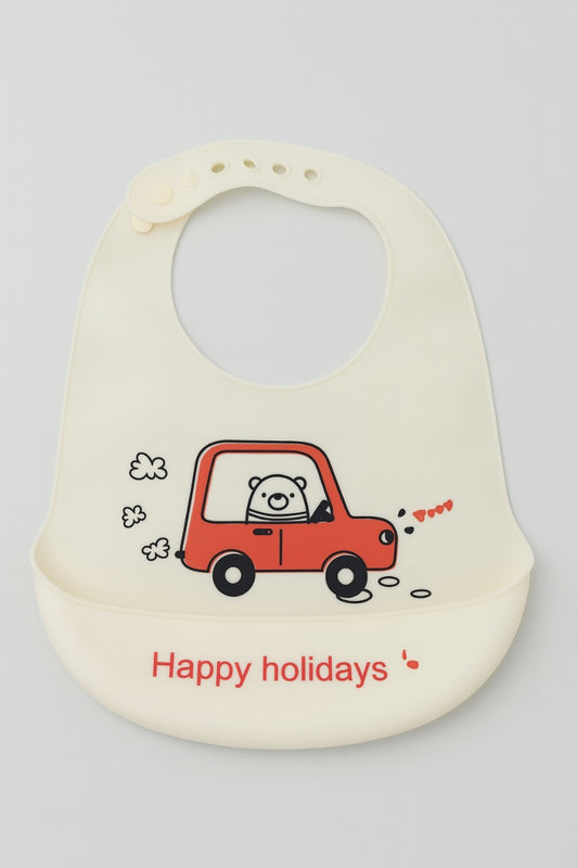 Silicone Feeding Bib - Happy Holidays