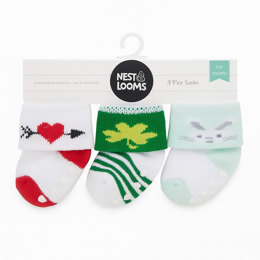Knitted Antiskid Socks 3 pc set - Frosty Fun