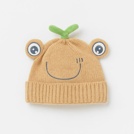 Woollen Froggo Beanie - Warm Beige