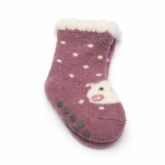 Woolen Antiskid Socks - Purple