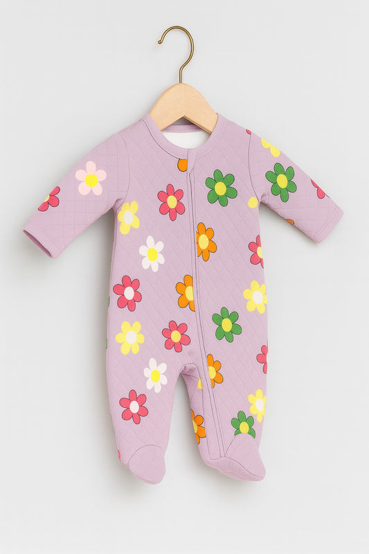 Quilted Sleepsuit - Bloomy Dreams