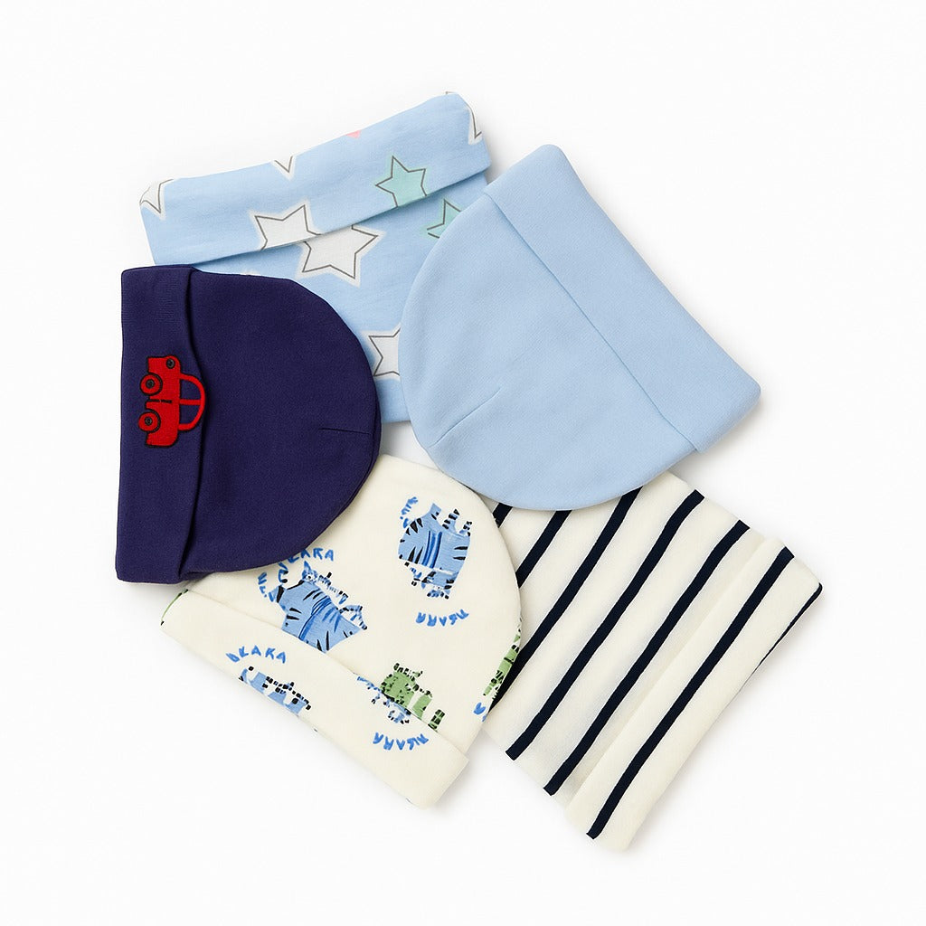 Unisex Baby Beanies Set of 5 - Little Racer