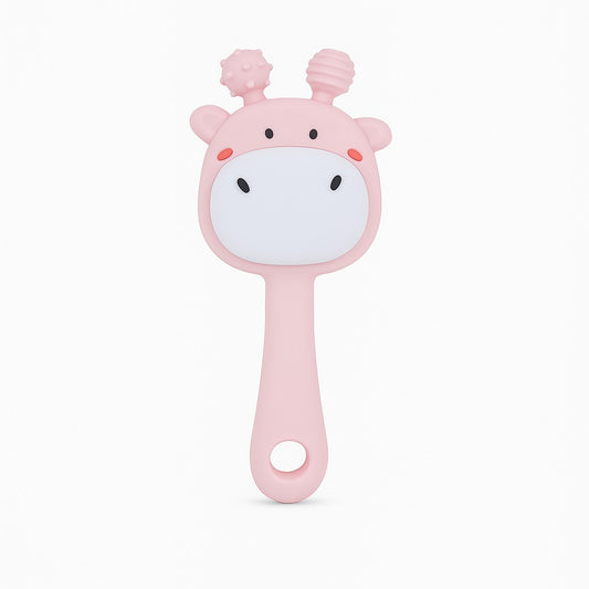 Giggly Giraffe Rattle Teether - Blush Pink