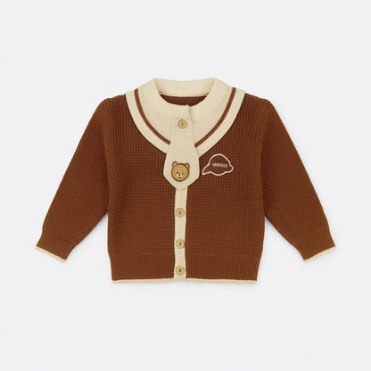 Knitted Sweater Pant Co-ord Set with Tie - Teddy Toast