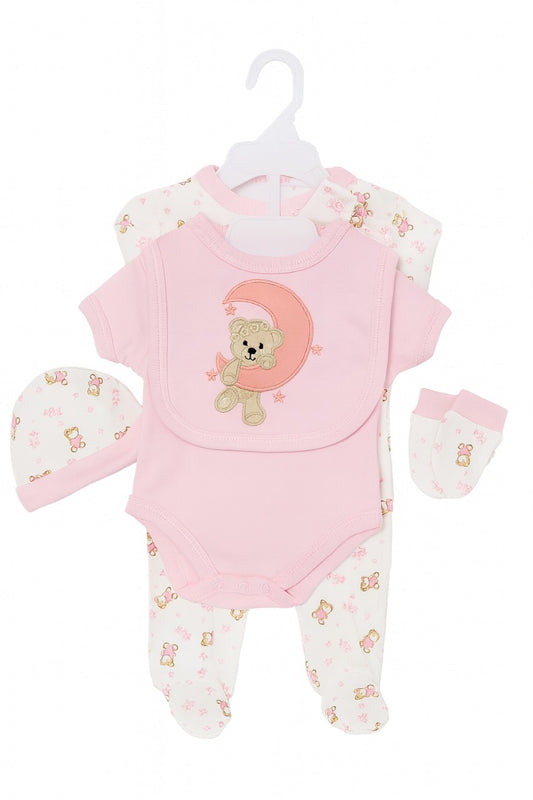 5 pcs Baby Clothing Set - Dreamy Moon Bear