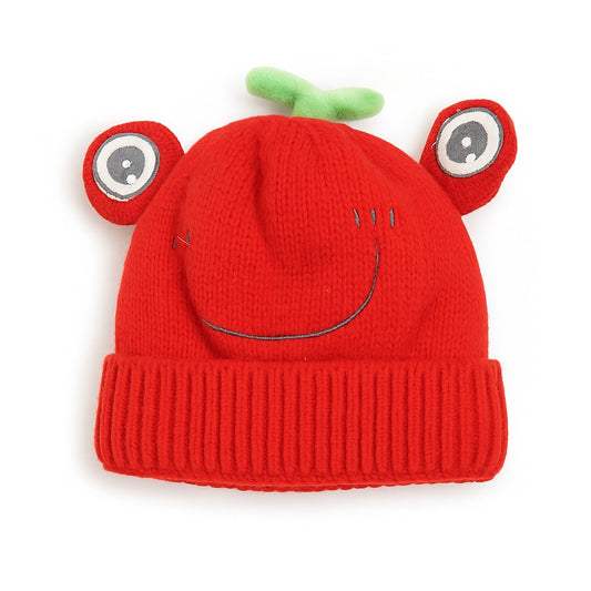 Woollen Froggo Beanie - Bright Red