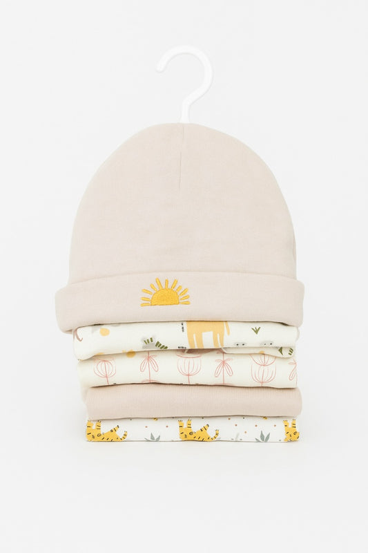Unisex Baby Beanies Set of 5 - Morning Adventure