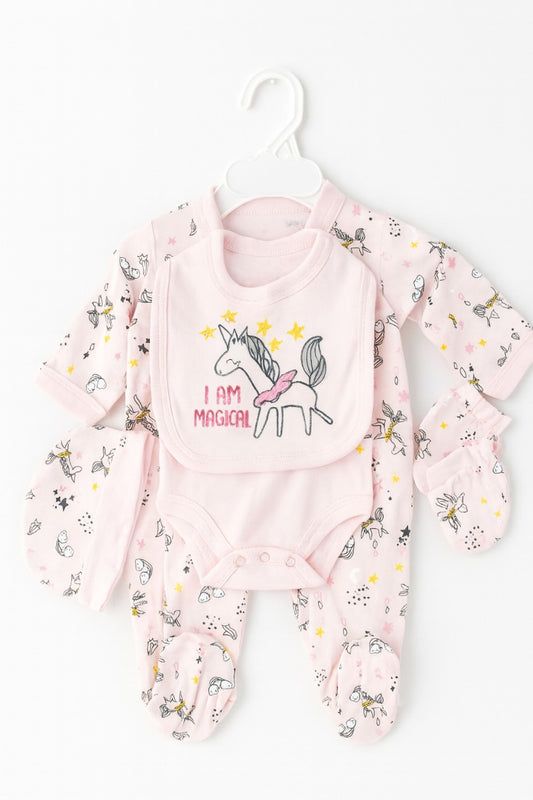 5 pcs Baby Clothing Set - Unicorn Whispers