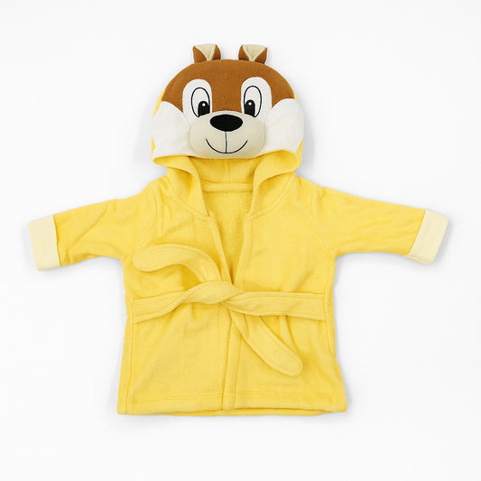 Baby Hooded Bathrobe - Sunny Squirrel