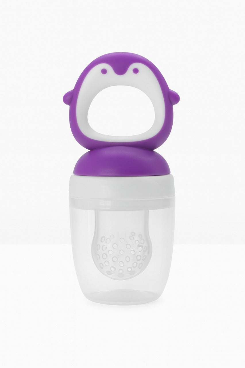Silicone Fruit Nibbler - Purple Penguin Pop