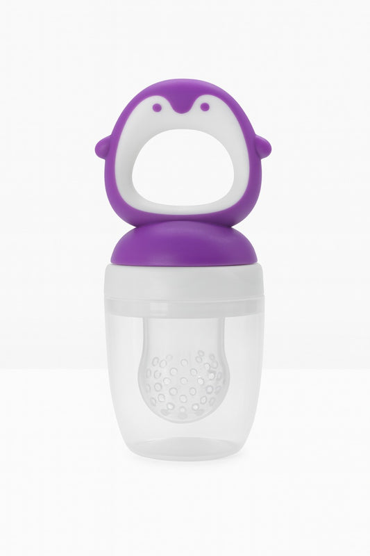 Silicone Fruit Nibbler - Purple Penguin Pop