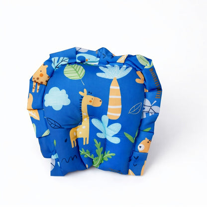Baby Bedding Set With Mosquito Net & Head Support Pillow - Blue Jungle