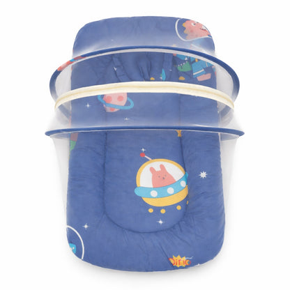 Baby Bedding Set With Mosquito Net & Head Support Pillow - Dino Space