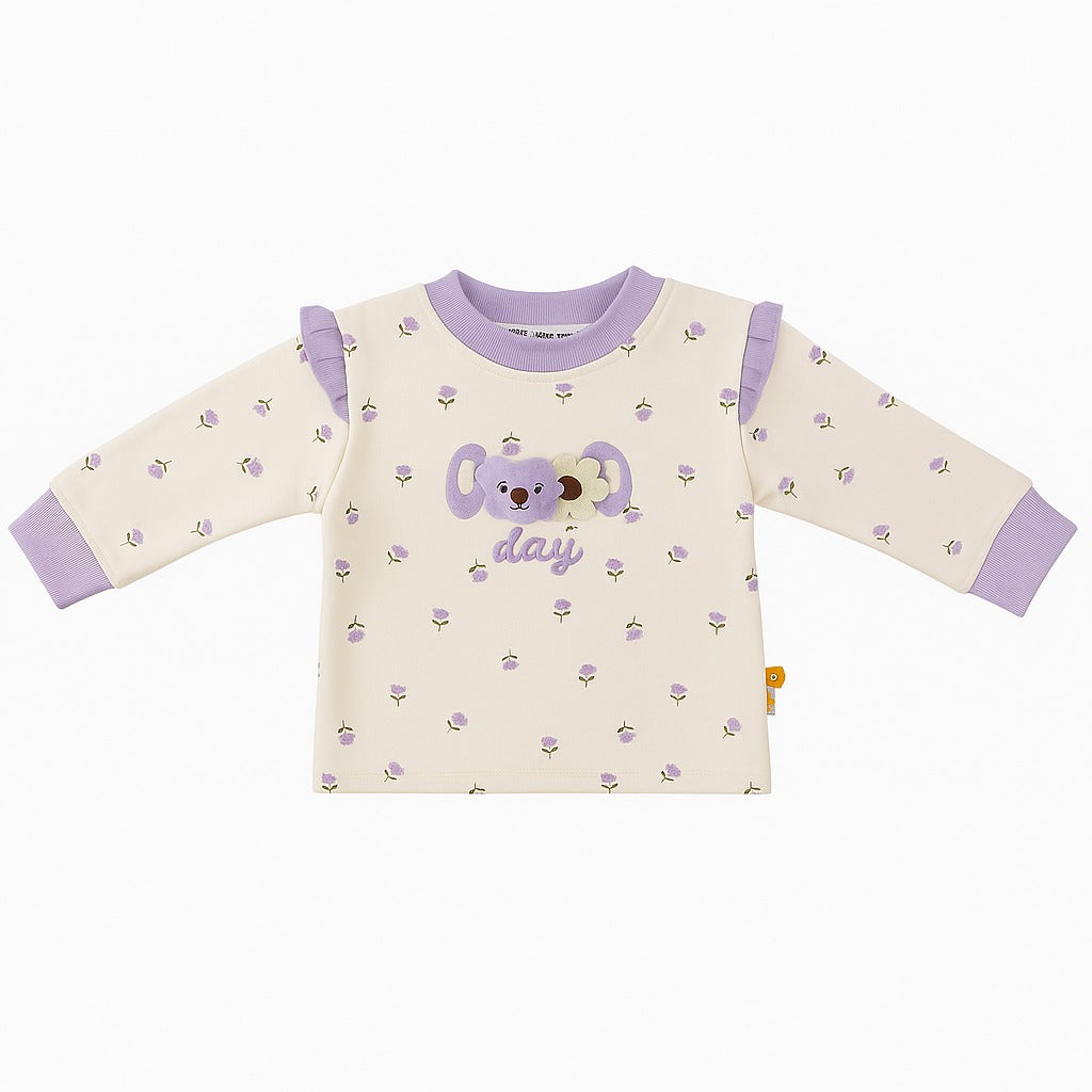 Full Sleeves Top & Jogger Co-ord Set - Lilac Blossom