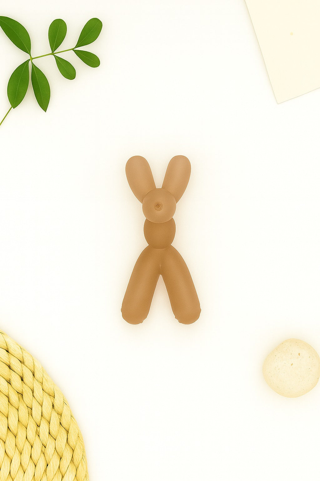 Premium Balloon Dog Shaped Silicone Teether (Brown)