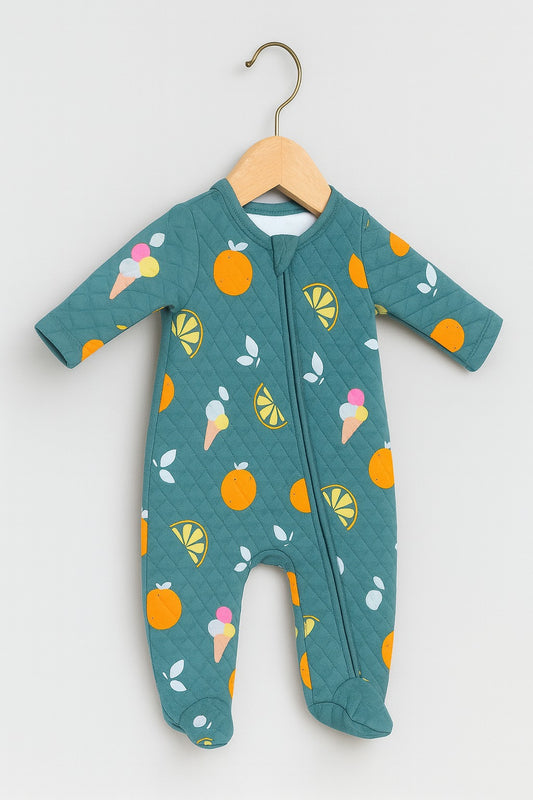 Quilted Sleepsuit - Fruity Dreams