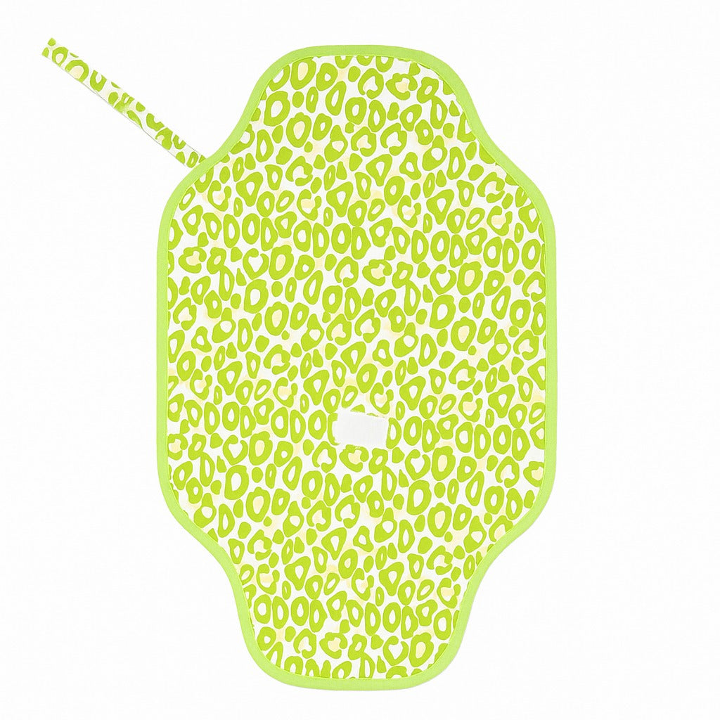 Portable Diaper Changing Mat - Green Cheetah