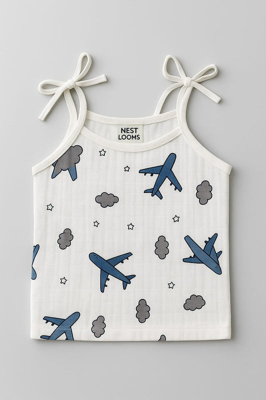 Dori Jhabla- Organic Cotton Muslin - Aeroplane Rides