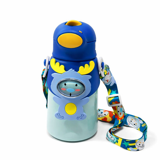 Stainless Steel Insulated Hot & Cold Sipper With Protective Cover 500ml - Chirpy Deer