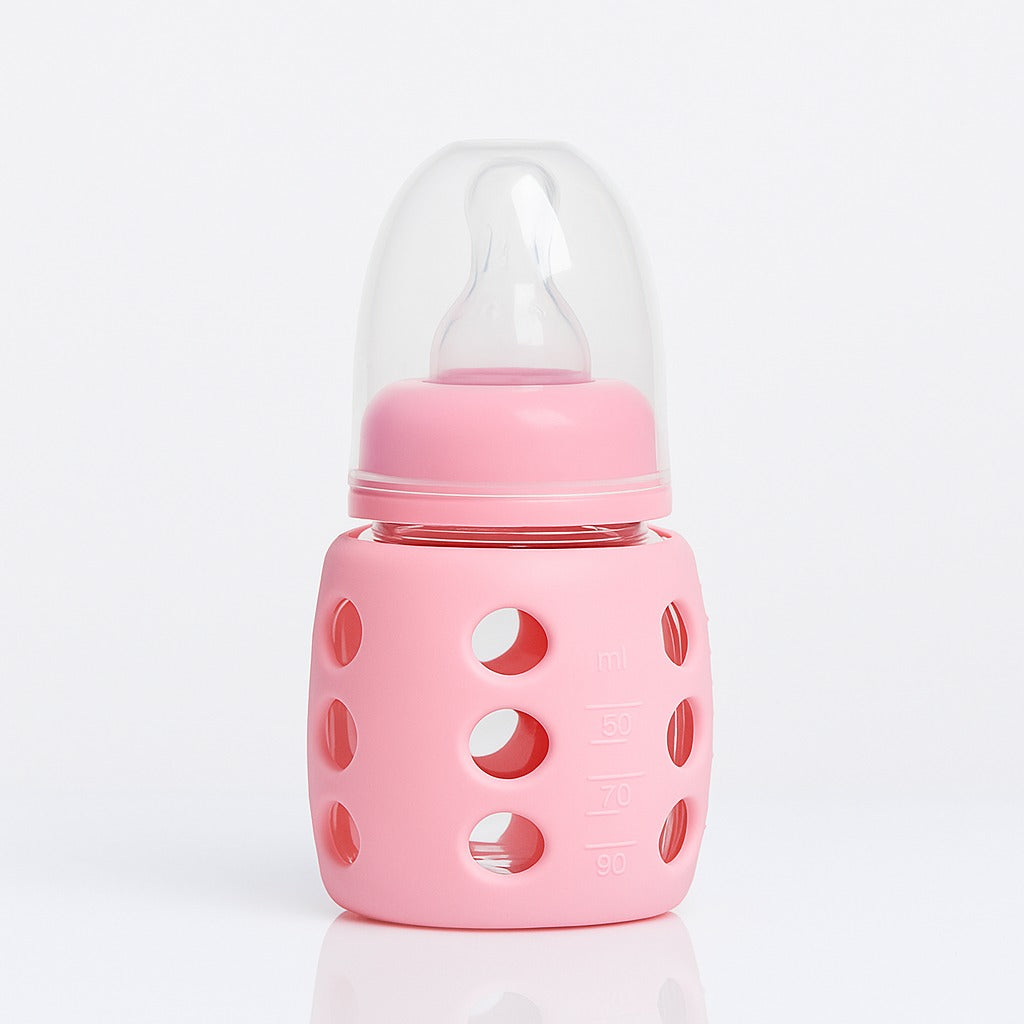 Glass Feeding Bottle 60ml - BubbleBlush