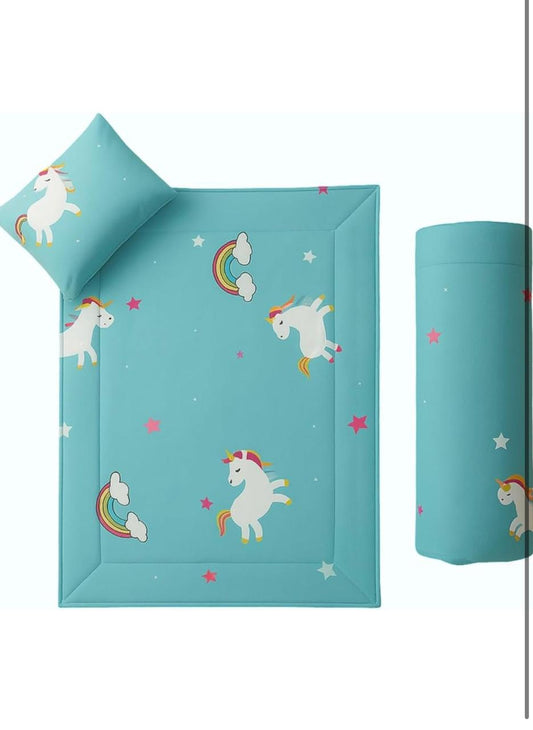 Baby Bedding Set - Starlight Unicorn (Quilt, Diaper Changing Pad, Pillow)