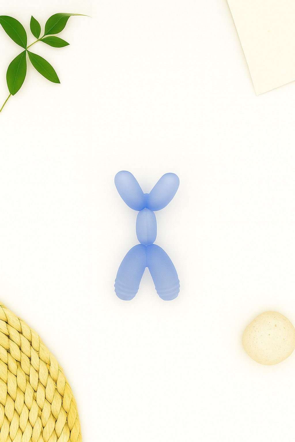 Premium Balloon Dog Shaped Silicone Teether (Blue)