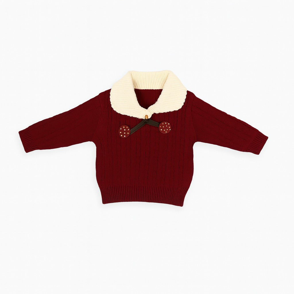 Knitted Top & Pant Co-ord Set - Berry Cherry
