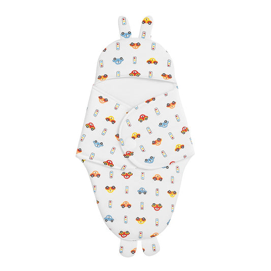 Baby Hooded Wrapper  - Mini Motors
