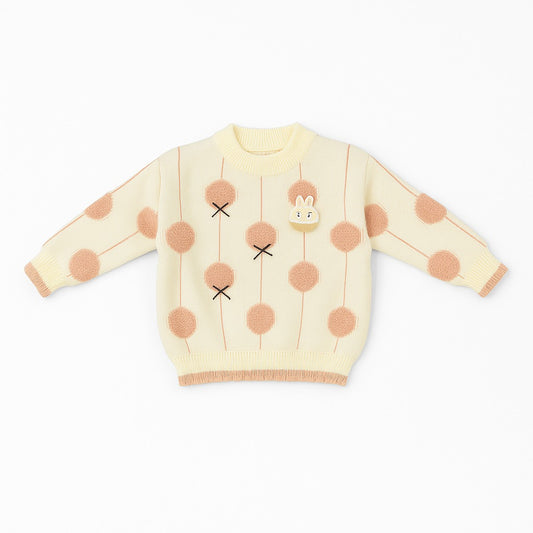 Knitted Baby Sweater - Bunny Pop