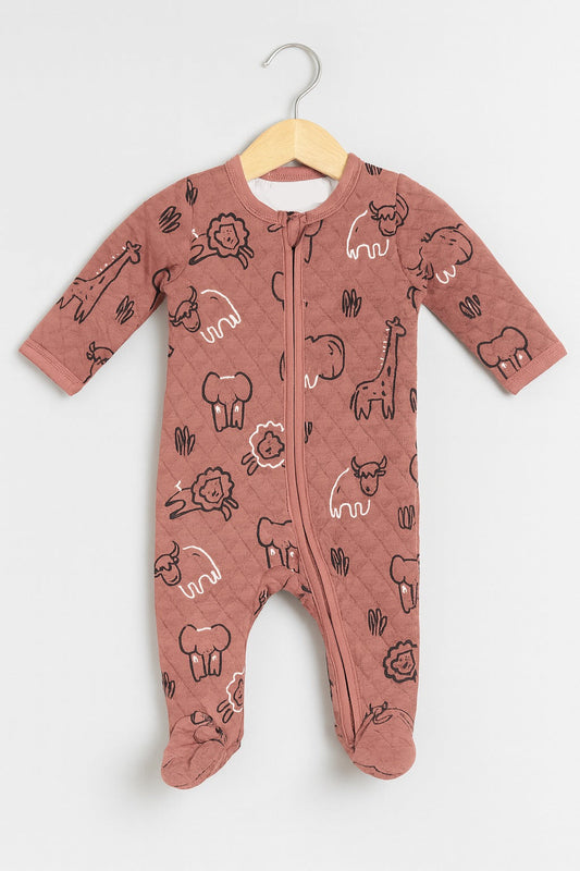 Quilted Sleepsuit - Forest Buddies