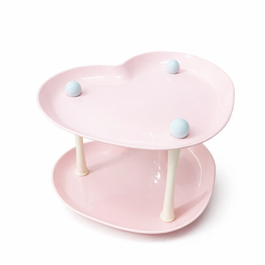 Multi-Purpose Heart-shaped 2 layer Baby Essentials Storage Stand - Blush Pink