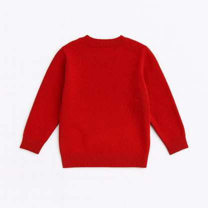 Knitted Christmas Sweater - Cherry Snowman
