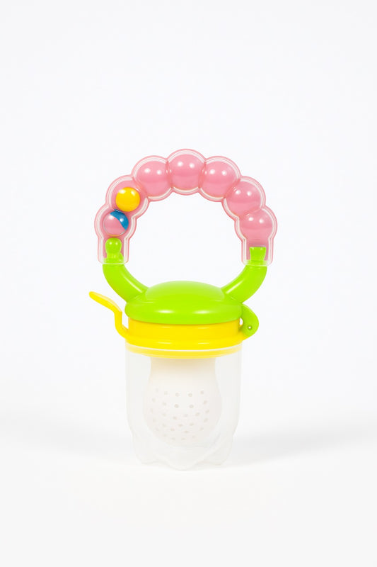 Silicone Fruit Nibbler - Green Bubble Handle