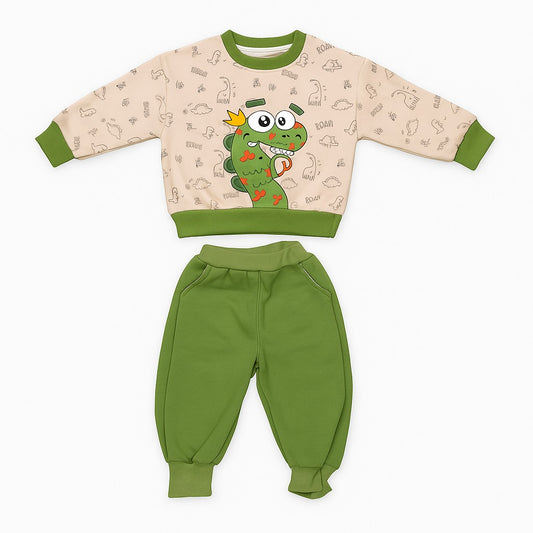 Winter Sweatshirt & Jogger Pants Co-ord Set - Wild Dino