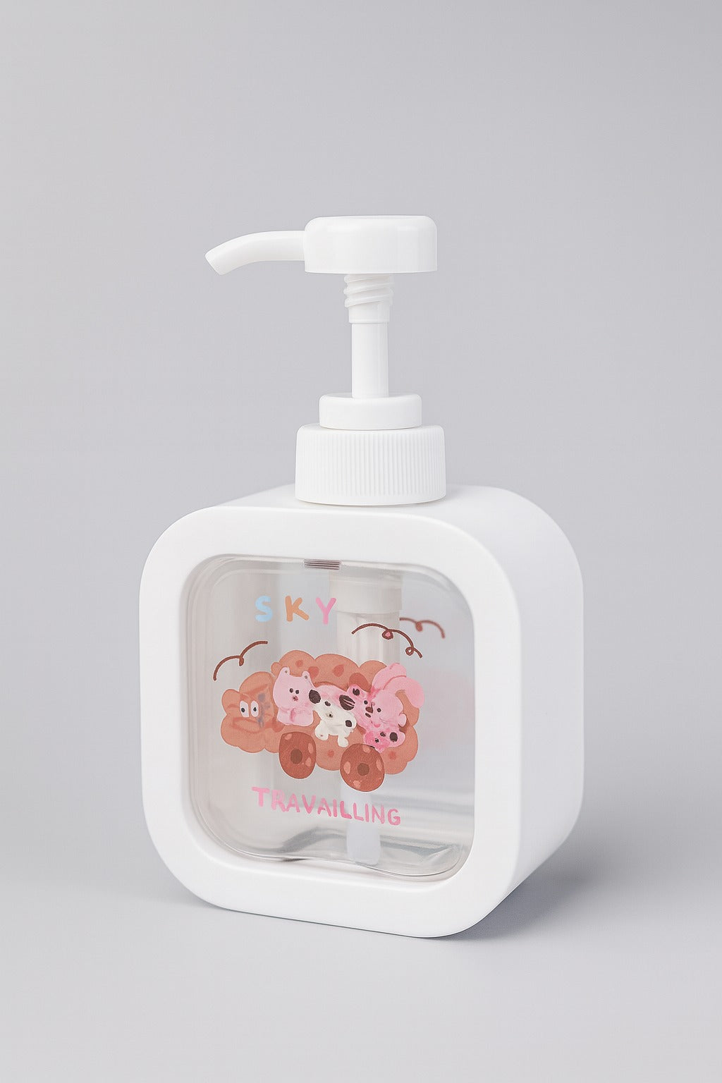 Soap Dispenser - Cartoon Design - White