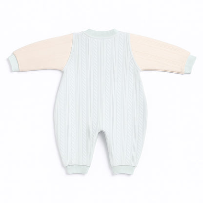 Romper With Snap Buttons - Mint Trunk