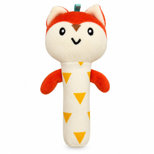 Cloth Rattle Teether - Orange Foxy