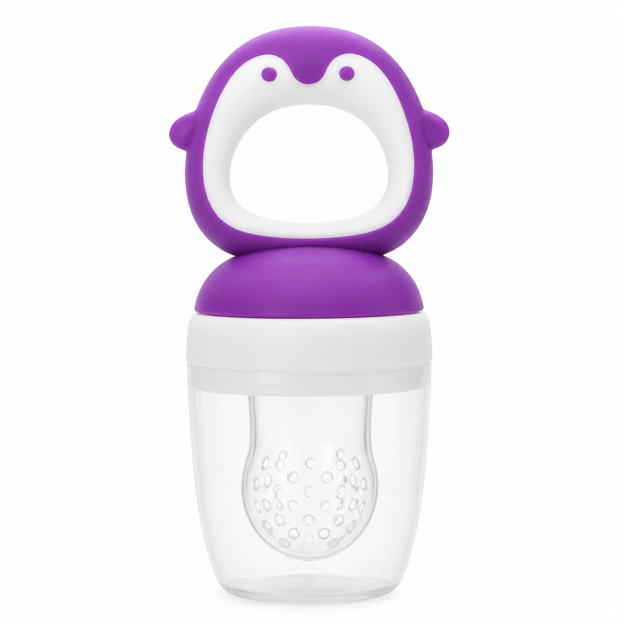 Silicone Fruit Nibbler - Purple Penguin Pop