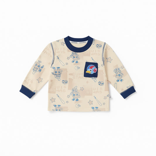 Full Sleeves Jogger Co-ord Set - Blue Sporty Bot