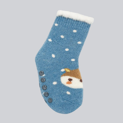 Woolen Antiskid Socks - Pack of 3 Mix Print