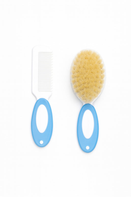 Baby Hair Brush & Comb Set - Blue