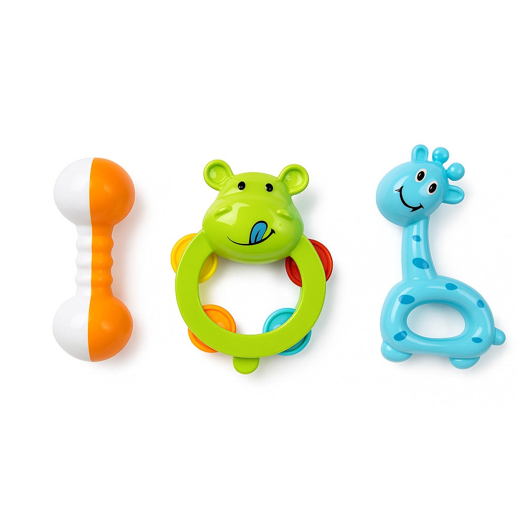 Baby Rattle Toy Set - Blue Giraffe