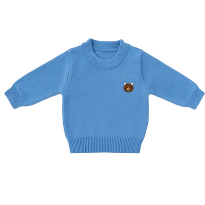 Knitted Baby Sweater - Snowy Teddy