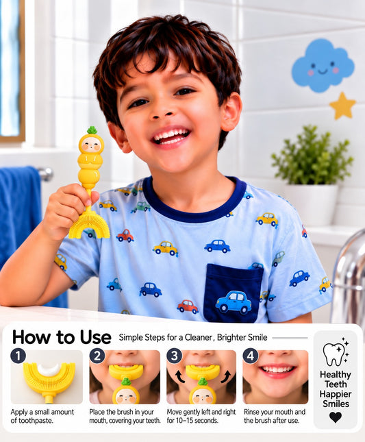 U-Shaped Toothbrush - Sunny Pineapple
