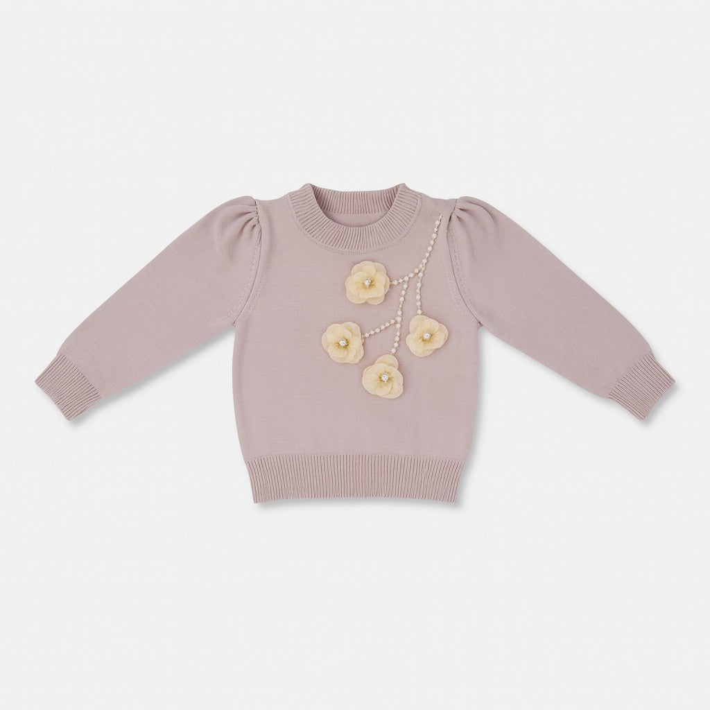 Knitted Top & Pant Co-ord Set - Lilac Pearl